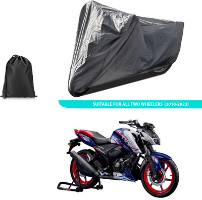 PAGORA Two Wheeler Cover for TVS(Apache RTR 165 RP, Grey)