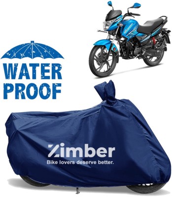 ZIMBER Waterproof Two Wheeler Cover for Hero(Glamour, Blue)