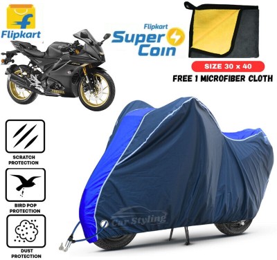 Car Styling Waterproof Two Wheeler Cover for Yamaha(R15, Blue, Multicolor)