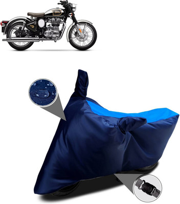 CODOKI Waterproof Two Wheeler Cover for Royal Enfield(Classic Chrome, Blue)