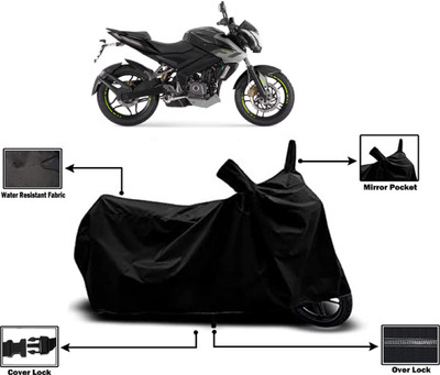 Amexride Two Wheeler Cover for Bajaj(Pulsar 200NS FI, Black)