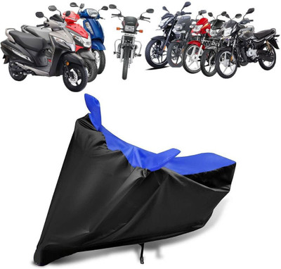 DeepShakshi AUTOMOTIVE Waterproof Two Wheeler Cover for Hero, Honda(Splendor Pro, Black, Blue)