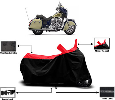 Amexride Two Wheeler Cover for Indian(Chieftain, Red)