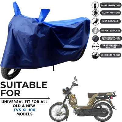 MADAFIYA Two Wheeler Cover for TVS(XL 100 Heavy Duty BS6, Blue, Blue)