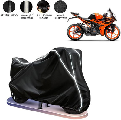 BOTAUTO Two Wheeler Cover for KTM(RC 200, Black, White)