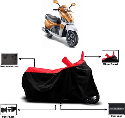 Amexride Two Wheeler Cover for Mahindra(Gusto 125 BS6, Red)