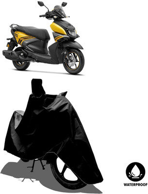 Amexride Waterproof Two Wheeler Cover for Yamaha(Ray-ZR 125FI BS6, Black)