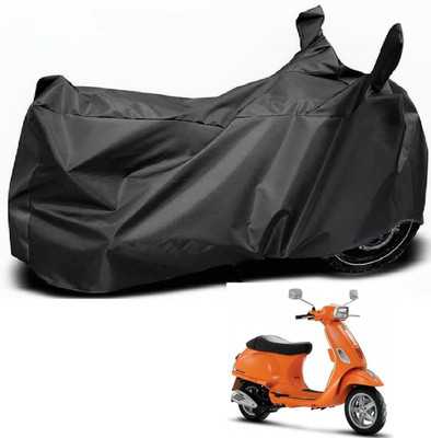 DeepShakshi AUTOMOTIVE Waterproof Two Wheeler Cover for Vespa(SXL BS6, Black)