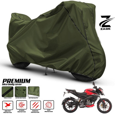 ZAQE Two Wheeler Cover for Bajaj(Pulsar 180NS BS6, Green, Black)