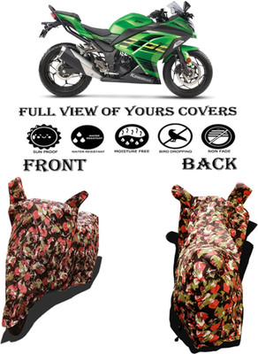 Amexride Two Wheeler Cover for Kawasaki(Ninja 300 BS6, Multicolor)