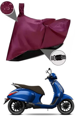 KEDIT Two Wheeler Cover for Bajaj(New Chetak, Maroon)
