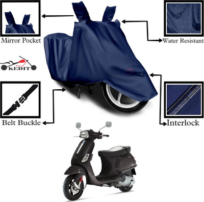 KEDIT Two Wheeler Cover for Vespa(Vespa LX, Blue)