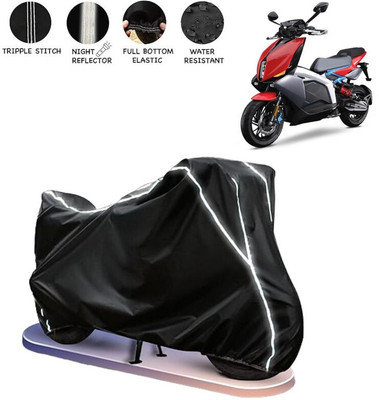 BOTAUTO Two Wheeler Cover for TVS(X1, Black, White)