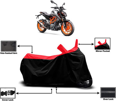 Amexride Two Wheeler Cover for KTM(390 Duke, Red)