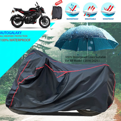 AutoGalaxy Waterproof Two Wheeler Cover for Bajaj(Pulsar NS200, Black)