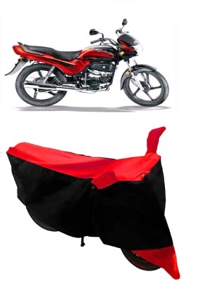 KEDIT Two Wheeler Cover for Universal For Bike(Passion Plus, Red, Black)