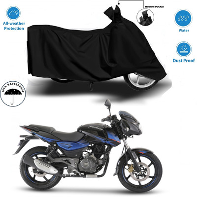 DeepShakshi AUTOMOTIVE Two Wheeler Cover for Bajaj(Pulsar, Black)