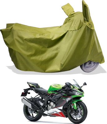 Amexride Two Wheeler Cover for Kawasaki(Ninja ZX-6R BS6, Maroon)