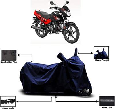 Amexride Two Wheeler Cover for Hero(Glamour Programmed FI BS6, Blue)