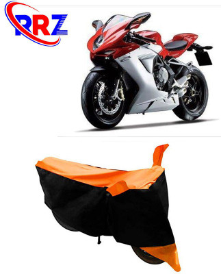 RRZ Waterproof Two Wheeler Cover for MV Agusta(F3, Black, Orange)