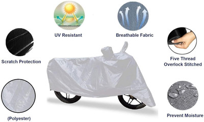 MOCKHE Waterproof Two Wheeler Cover for Hero(Xtreme, Silver)