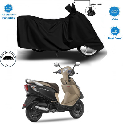 Mdstar Waterproof Two Wheeler Cover for Universal For Bike(Activa 6G, Black)