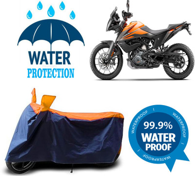 RTS COLLECTIONS Waterproof Two Wheeler Cover for KTM(390 Adventure BS6, Blue, Orange)