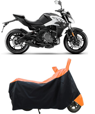 Coxtor Waterproof Two Wheeler Cover for CFMoto(400NK BS6, Orange)