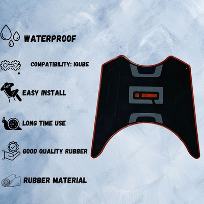 ENEMYT Rubber Anti Slip Backing Scooty Floor Mat CoMYTatible for Iqube_enemyT TVS iQube Two Wheeler Mat
