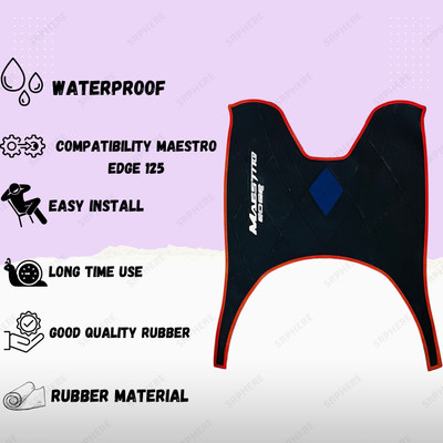 ENEMYT Anti Slip Backing Two Wheeler Rubber Foot Mat CoMYTatible for Maestro Edge 125 Hero Maestro, Maestro Edge 125 Two Wheeler Mat