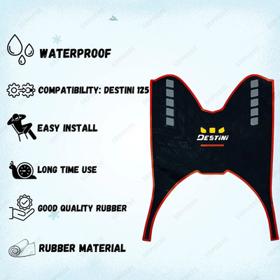 ENEMYT Scooter Scooty Mat Two Wheeler Floor Foot Mat for Destini 125_enemyT Hero Destini 125 Two Wheeler Mat