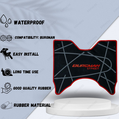 KSHEERI Tof-MP3-Rubber Backing Scooty MAT FOR Burgman Suzuki Burgman Street Two Wheeler Mat