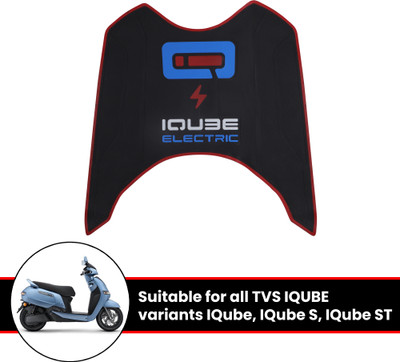 Grandbiker Rubber Floor Mat I Anti Skid Backing Foot Mat Compatible with iQube TVS Universal For Bike Two Wheeler Mat