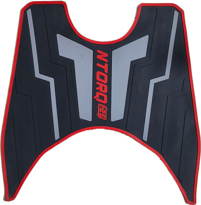DAZZRIDE Best Quality NTORQ 125 Scooty Washable Foot Mat / Floor Mat (Black & Grey) Yamaha Ntorq 125 Two Wheeler Mat