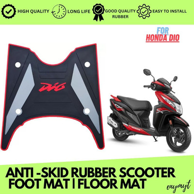 ENEMYT DI1 Washable Floor Mat/Foot Mat for HONDA DIO BS-6 Honda Dio Two Wheeler Mat