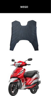 Autoxygen Wego Scooter Floor Mat Black For TVS Wego Two Wheeler Mat