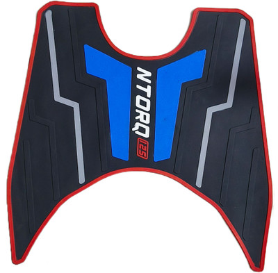 ZRIDE Best Quality NTORQ 125 Scooty Washable Foot Mat / Floor Mat (Black & Blue) Yamaha Ntorq 125 Two Wheeler Mat