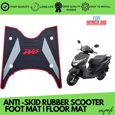 ENEMYT DI4 Washable Floor Mat/Foot Mat for HONDA DIO BS-6 Honda Dio Two Wheeler Mat