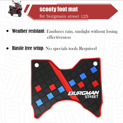 Huims Premium Quality Washable Foot Mat Compatible for burgman 125 Suzuki Burgman Street 125 Two Wheeler Mat