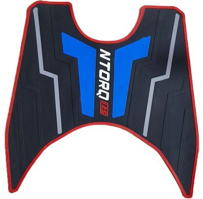 SRPHERE Best Quality NTORQ 125 Scooty Washable Foot Mat / Floor Mat (Black & Blue) Yamaha Ntorq 125 Two Wheeler Mat