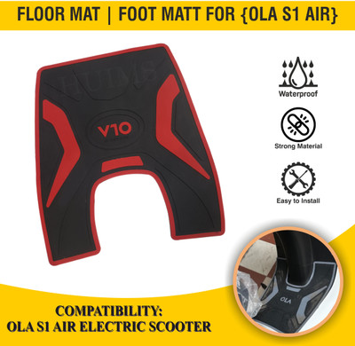 Allowing Red/Black Floor Mat | Genuine (Ola S1 Air) Electric Scooter Ola S1 Air Two Wheeler Mat