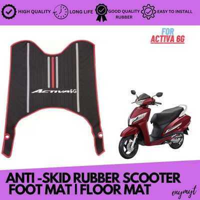 ENEMYT GR5 Premium High Quality Electric Scooty Foot Mat for ACTIVA 6G Grey Line_enemyT Honda Activa 6G Two Wheeler Mat