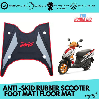 ENEMYT DI6 Washable Floor Mat/Foot Mat for HONDA DIO BS-6 Honda Dio Two Wheeler Mat