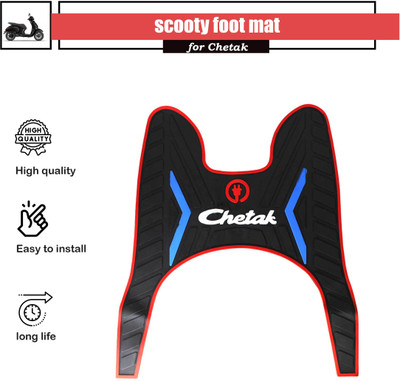 Allowing Best Quailty Rubber Scooter Foot Mat Chetak Electric Mat Bajaj Chetak Bajaj Chetak Two Wheeler Mat