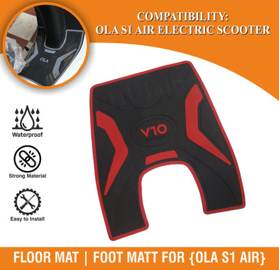 Allowing Red/Black Floor Mat | Latest (Ola S1 Air) Electric Scooter Ola S1 Air Two Wheeler Mat
