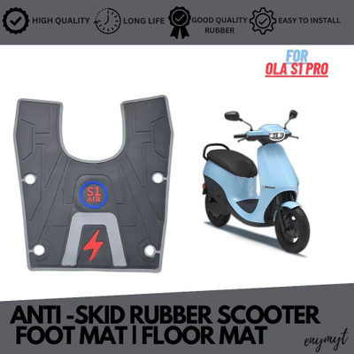 ENEMYT OL2 Anti Skid Black color Washable Foot Mat/Floor Mat for OLA S1 PRO Ola S1 Air Two Wheeler Mat