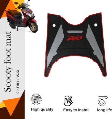 SHOWRIDE High Quality Rubber Scooter foot Mat for Honda Dio Honda Dio Two Wheeler Mat