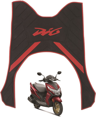 ENEMYT Washable Soft Rubber Floor Mat/Foot Mat Compatible for Honda Dio Yamaha Fascino Two Wheeler Mat