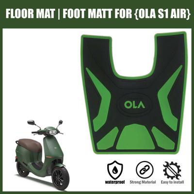 ENEMYT GRNM6 FOOTMAT/FLOORMAT/SCOOTY MAT (Washable Mats) OLA S1 AIR -GREEN Ola S1 Air Two Wheeler Mat