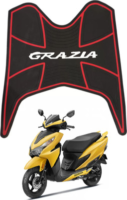 SRPHERE Anti Slip Backing Two Wheeler Rubber Foot Mat Honda Grazia Two Wheeler Mat